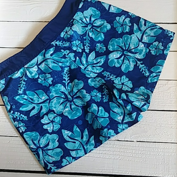 118 Iguana Sportswear Blue and Teal Beach Shorts Sz S - Picture 5 of 8